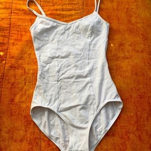 White Capezio camisole leotard